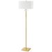Fernanda 60" High 2 Light Aged Brass Floor Lamp