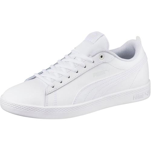 „Sneaker PUMA „“SMASH WNS V2 L““ Gr. 38,5, weiß (puma white, puma white) Schuhe Sneaker“