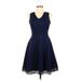 Donna Ricco Cocktail Dress: Blue Dresses - Women's Size 6