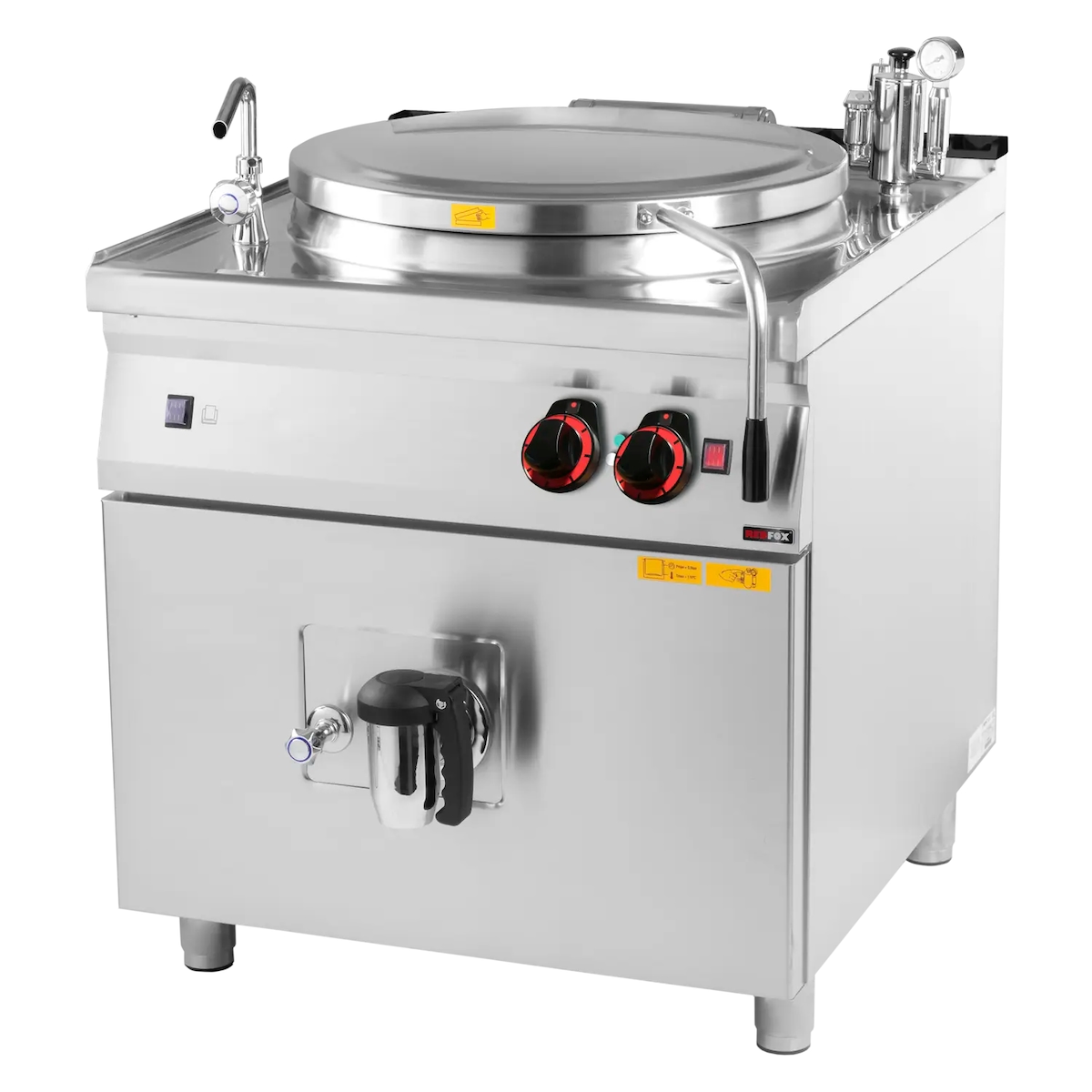 A&S polarny Gastro Gas Kochkessel Edelstahl 150L 22,5 kW 800x900x900mm Image