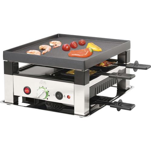 „SOLIS OF SWITZERLAND Raclette „“5 in 1 Table Grill for 4″“ Raclettes schwarz (schwarz, weiß) Raclette“