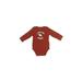 Carter's Long Sleeve Onesie: Red Bottoms - Size 6 Month