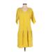 Eileen Fisher Casual Dress: Yellow Dresses - Women's Size X-Small