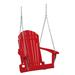 Highland Dunes Dahms Porch Swing Plastic in Red | 34.5 H x 28 W x 30.5 D in | Wayfair F9D4FD160B2942E4851779874AC52912