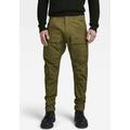 Cargohose G-STAR RAW "Regular Tapered Cargo" Gr. 32, Länge 32, grün (dark olive) Herren Hosen Cargohosen