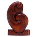 Bungalow Rose Kulli Graceful Woman Sculpture, Wood in Brown/Gray | 10.25 H x 6.75 W x 2 D in | Wayfair DCC53B60912A45B7A4E7E5282A7997BE