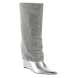 Steve Madden Riski - Womens 9 Silver Boot Medium