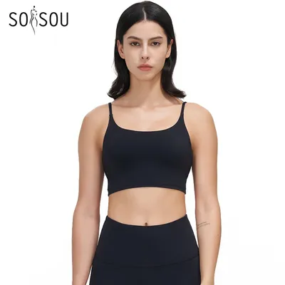 SOISOU-Soutien-gorge de yoga en lyJean-pour femmes sous-vêtements de sport fitness antichoc