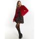 Faina Faux Fur Jacke Damen rot, XS