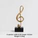 Modern Golden Musical Note Ornament for Home Decor Creative Handicraft Musical Note Sculpture Tabletop Decor Art Figurine Golden Musical Note Art Statuette for Room Cabinet Desk Decoration