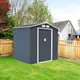 Costway 6.9Ft X 4.1Ft Outdoor Storage Shed Tool Storage House W/ Sliding Door