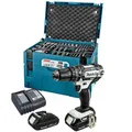 Makita Dhp482Sye 18V Cordless Combi Hammer Drill + 66 Piece Screwdriver Bit Set