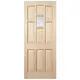 Strand 9 Panel Hardwood Veneer Glazed External Front Door, (H)1981mm (W)838mm
