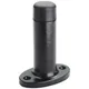 Wall Mounted Doorstop Cylinder On Oval Rose Rubber Tip 75mm Black Antique