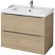 GoodHome Imandra & Lana White Freestanding Vanity Unit & Basin Set (W)804mm