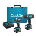 Makita Lxt 18V 2 X 4Ah Li-Ion Cordless Combi Drill & Impact Driver Dhp453 & Dtd152