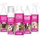 Pretty Pooch The Ultimate Grooming Kit Set - 250Ml Of Oatmeal Shampoo, Dry Shampoo, Ear Cleaner, Dog Perfume & Detangling Spray