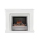 Be Modern Alena White Chrome Effect Electric Fire Suite