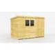 Diy Sheds 10X7 Pent Shed - Double Door With Windows