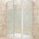 Rectangular Shower Enclosure With Single Sliding Door & Striped Glass (W)1200mm (D)800mm