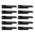 10pcs Hidden Finger Pull Handle Creative Cabinet Pulls Black Mount Finger Pull