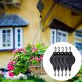 WNG 5Pcs Retractable Pulley Heavy Duty Hanging Flower Basket Hanger Hooks for Garden Baskets Pots and Birds Feeder