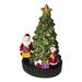 Handicraft Resin Sculpture with LED Lights Christmas Tree with Santa Claus Tabletop Christmas Decorations Indoor Vintage Christmas Table Top Decor