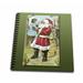 3dRose Vintage Christmas Card Santa Holding a Little Girl in a Blue Dress Merry Christmas - Memory Book 12 by 12-inch