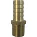 Brass Hose Fitting Adapter 1/2 Barb X 3/8 Male NPT [KFPS0806] - Gas Connection Hose Adapter X Nice Terminal (1/2 Barb X 3/8 Male)