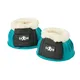 Saxon Fleece Trim Rubber Bell Boots Turquoise/white (Pony)