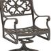 Afuera Living Traditional Aluminum Outdoor Swivel Rocking Chair in Bronze