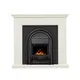 Be Modern Colville White & Black Ivory Effect Electric Fire Suite