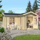 Lasita Maja Portsmouth-Log Cabin, Wooden Garden Room, Timber Summerhouse, Home Office - L450 X W447.6 X H245.1 Cm