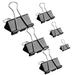 130Pcs Black Binder Clips Paper Clamps Office Supplies for Home Office School (5Pcs 51mm + 5Pcs 41mm + 5Pcs 32mm + 25Pcs 25mm + 30Pcs 19mm + 60Pcs 15mm)