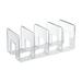 Acrylic Bookends Transparent Color Simple Style 4 Compartments Acrylic Material Book Shelf Holder for Office Classroom L-Shaped Desktop Organizer Decoration Gif