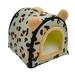 HES Comfortable Pet Bed Cozy Pet Nest Hamster Nest Bed for Small Animals Winter Warm Fully Enclosed Cave Bed for Guinea Pigs