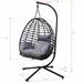 Artisan Outdoor Wicker Swing Chair With Stand for Balcony