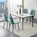 Set of 4 Modern Velvet Dining Chairs, Upholstered Dining Chair Set for 4 With Classic Design