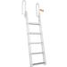 VEVOR Dock Ladder Flip Up Steps Large Load Capacity, Aluminum Pontoon Boat Ladder with Wide Step