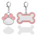 2pcs Sublimation Blank Dog Tags Heat Transfer Pet Tags Pendent Blank Craft Pet Tags