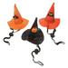 3pcs Pet Witch Hats Halloween Costume Cat Hats Halloween Witch Hats for Dogs Cats