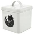 Large-capacity Pet Food Storage Box Multi-functional Iron Cat Snack Bucket Dog Snack Bin with Sppon