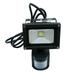 Flood Light 10W Waterproof Human Body Sensor LED Flood Light for Outdoor Advertising Garden LED Floodlight Wall Washer Light Home Scenic Spot Hotel - White Light (Black)