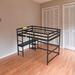 Desk and Shelves loft bed Espresso full bed Pine bed boxes