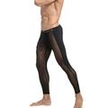 Ploknplq Mens Sweatpants Joggers for Men Mens Mesh Breathable Fitness Sraining Tight Pants High Elastic Cycling Pants Men s Pants Black L