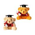 4pcs Graduation Bear Doll Toy Home Bedroom Bear Stuffed Toy Bear Doll Plaything Toddlers Bear Toy