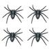 4 pcs Plastic Fake Spider Practical Jokes Props Realistic Rubber Spider for Prank Halloween Party