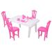 1:16 Mini Dining Table Chair Set Simulation Decorative 1:16 Scale Mini Dining Table Chair for Kids