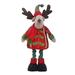 Christmas Figurine Stretch Legs Plush Doll Figure Standing Santa Claus Figurine Decoration for Tree Holiday Window Festival style c