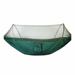 Hammock Automatic Speed Open Outdoor Leisure with Mosquito Net Single Double Ultra Light Quick-Drying Parachute Cloth Camping - dark green